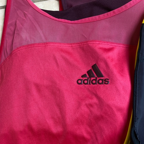 2 adidas tennis tanks w/built in bra small - Picture 3 of 5